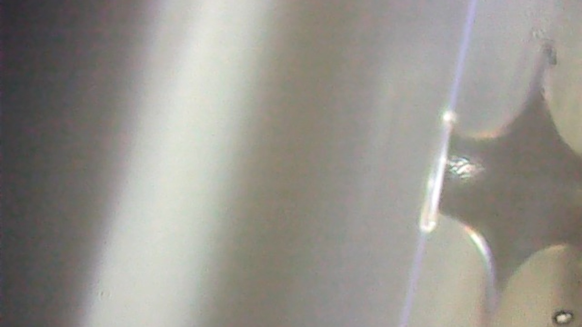 Microtoroid optical resonator coupled with a tapered fiber (side view)